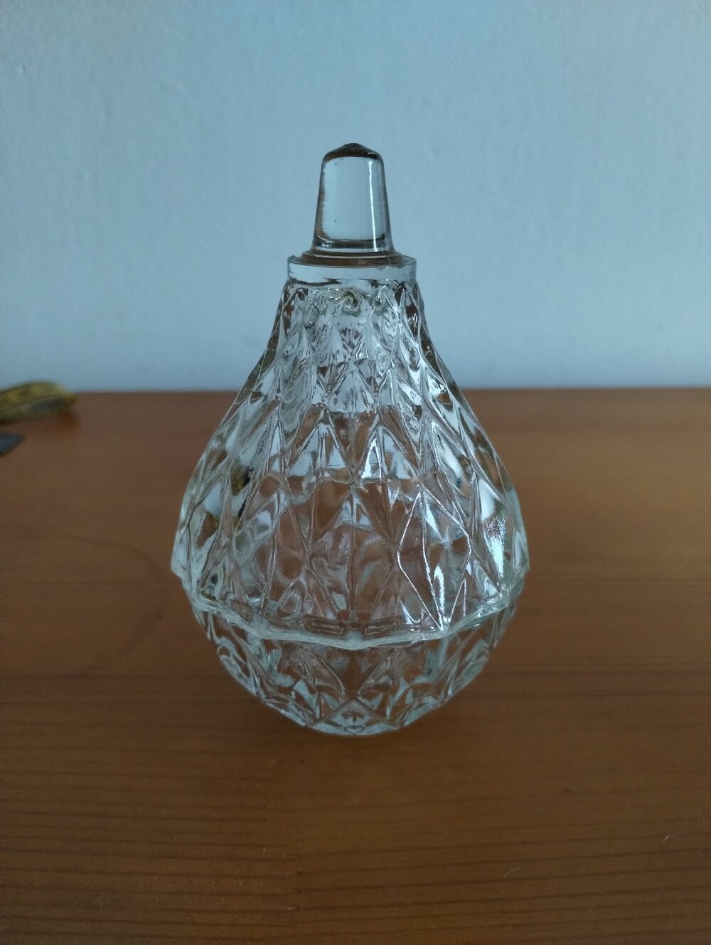 VTG Glass Pear Trinket Box